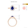 thumbnail image 5 of ANGARA Lab Grown Pear Blue Sapphire Double Engagement Ring for Women in 14K Rose Gold (Size-7x5mm) | September Birthstone, Anniversary, Jewelry Gift for Women | Lab-Grown Blue Sapphire Ring, 5 of 8