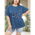 thumbnail image 3 of XCHQRTI Plus Size Dandelion Shirt Women's Oversized Graphic Tshirts Short Sleeve Loose Tee Tops, 3 of 8