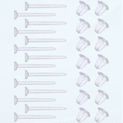 VERACT 25 Pairs of Transparent Plastic Earrings Clear Ear Hole Retainer Earring Studs Clear Ear Spacers Piercing Jewelry for Men Women Girls, DIY Supplies (50 pieces/25 Pairs) (CUE-16)