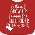 thumbnail image 4 of Inktastic Bull Rider Like Daddy Childs Boys Baby Bib, 4 of 4