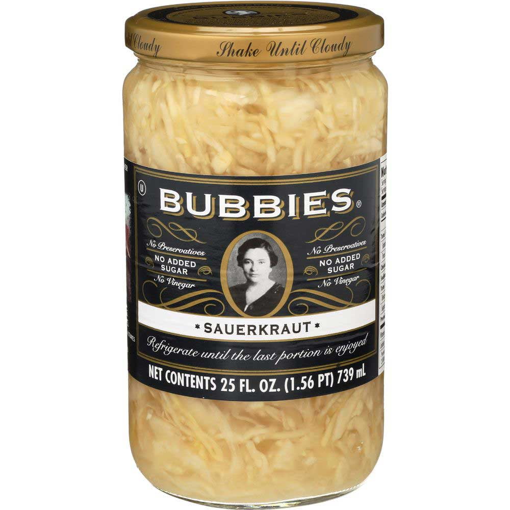 Bubbies Sauerkraut, 25 Ounce 6 per Case.