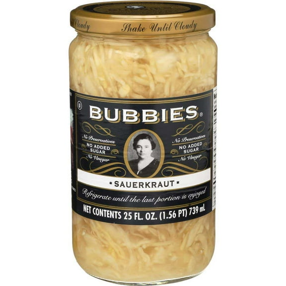 Bubbies Sauerkraut, 25 Ounce -- 6 per Case.