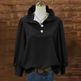 thumbnail image 1 of TaTaai 2026 Spring Summer Solid Color Button Top for Women Long Sleeve Round Neck Casual Blouse Soft Comfy Lightweight Daily Vacation Outfits Gift, 1 of 5