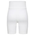 thumbnail image 4 of Lejafay Girls Athletic Swim Shorts Solid Color Shorts Sport Cheer Workout Running White 140, 4 of 5