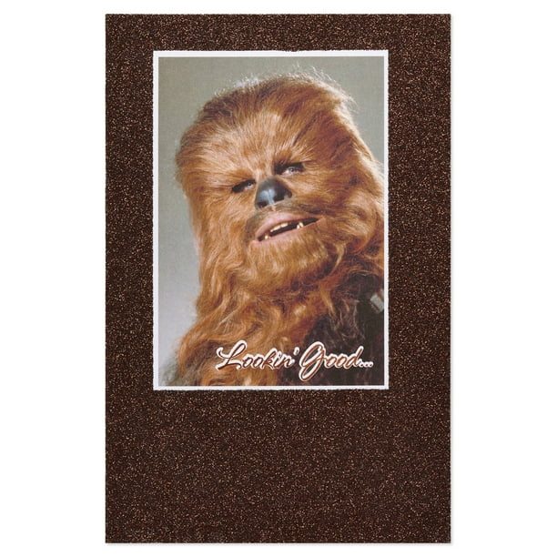 American Greetings Funny Chewbacca Star Wars Birthday Card with Glitter ...