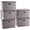 Gray, variant on Large Collapsible Storage Bins with Lids [3-Pack] Jute Fabric Foldable Storage Boxes Organizer Containers Baskets Cube with Cover for Home Bedroom Closet Office Nursery (17.7x11.8x11.8)