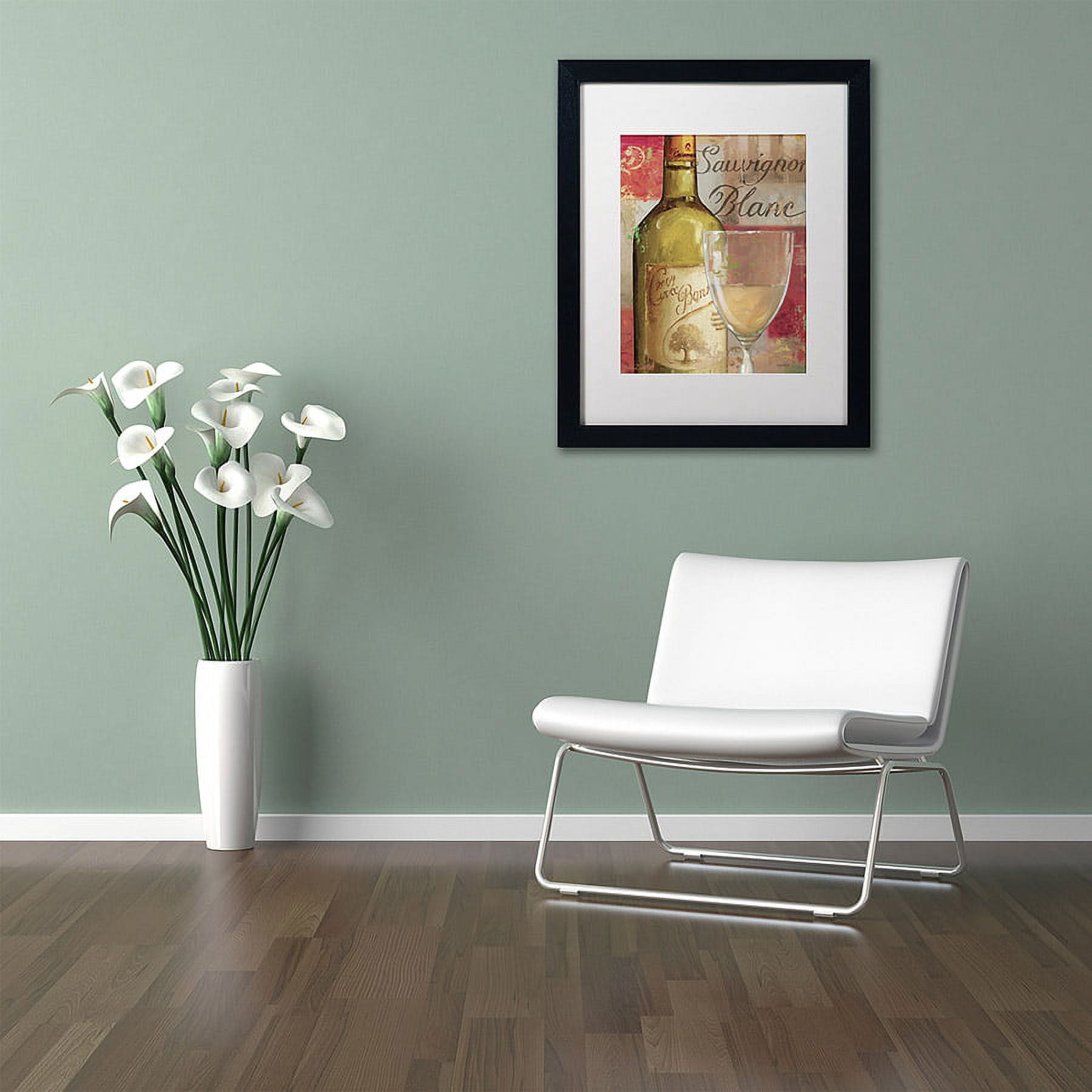 Trademark Fine Art "Vin Abstract II" Canvas Art by Lisa Audit, White Matte, Black Frame