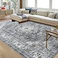 thumbnail image 2 of FairOnly 8' x 10' Area Rugs,Machine Washable Printd Rugs for Living Room Bedroom Kitchen Home Decor, Non Slip TPR Back Floor Carpet,Gray, 2 of 7