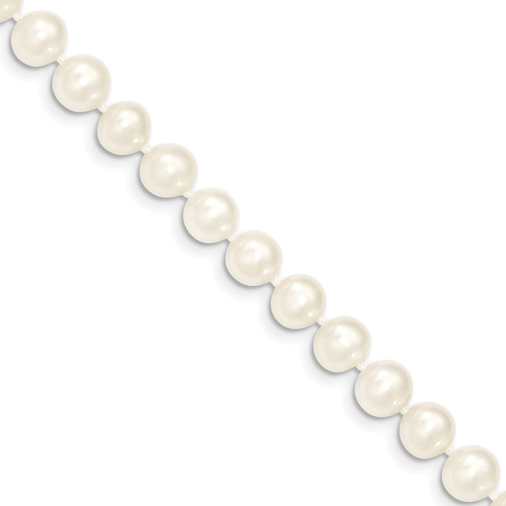 IceCarats 14k Yellow Gold 8mm White Freshwater Cultured Near Round Pearl Chain Necklace Fine Jewelry Gift Set For Women... by IceCarats