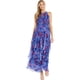 thumbnail image 1 of R & M Richards Womens Keyhole Ruched Maxi Dress, brightblue, 6, 1 of 1