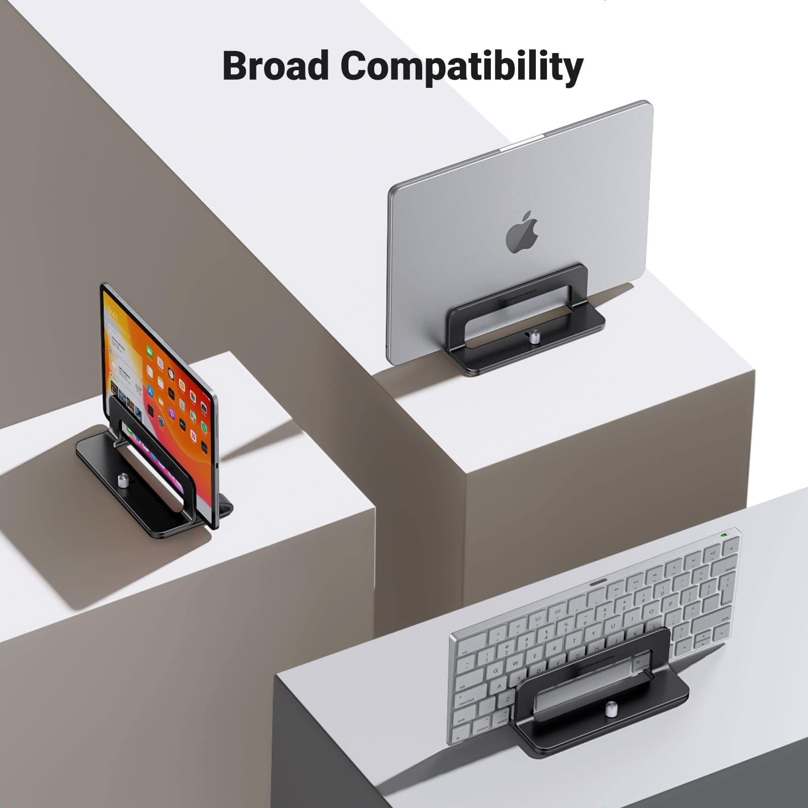 Ugreen Vertical Laptop Stand Holder For Desk Compatible With Macbook Pro  Air Aluminum Adjustable Up To 17.3 Inch Gaming Black