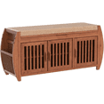 thumbnail image 5 of BALANBO 40” Shoe Bench with Lift Top Storage, Entryway Storage Bench with Cushioned Seat, Bamboo End of Bed Bench, Shoe Cabinet Bench with Hidden Storage Space, for Bedroom, Hallway(Brown), 5 of 7