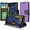 Dark Purple, variant on GSA Carbon Fiber Flip Wallet Case for LG K40, Harmony 3 - Hot Pink/Black