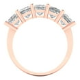 thumbnail image 4 of 2.5 ct Brilliant Princess Cut Synthetic White Sapphire 18K Rose Gold Eternity Band SZ 8, 4 of 4