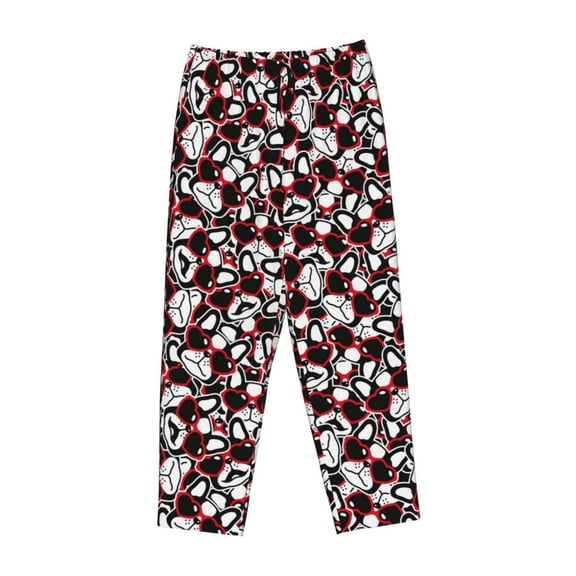 Kdxio Women's Comfy Stretch French Bulldog1Print Drawstring Pajama Pants-Small