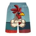 thumbnail image 5 of ZCFZJW Mens Beach Swim Trunks Lightweight Casual 3D Chicken Novelty Print Drawstring Elastic Waist Hawaiian Shorts Quick Dry Bathing Suit Short Pants with Pockets Multicolor#03 XXXXXL, 5 of 5