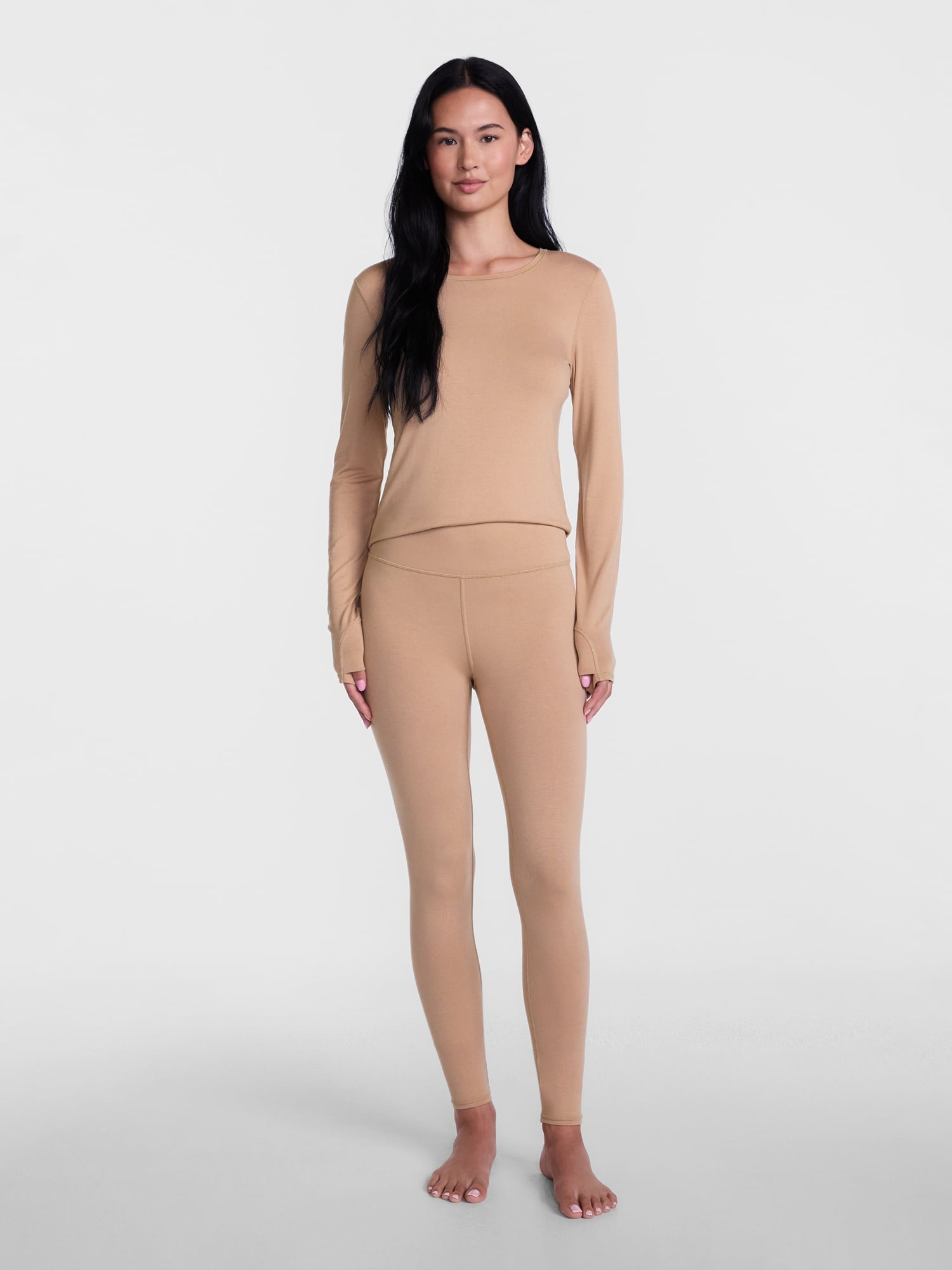 ClimateRight by Cuddl Duds Women’s Mild Essential Base Layer Livaeco Jersey High Rise Legging