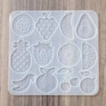 thumbnail image 2 of 7pcs Silicone Molds Resin Casting Molds Fruit White 110x120x4mm Hole: 1.6mm Inner Diameter: 27~48.5x17~31mm, 2 of 5