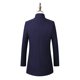 thumbnail image 4 of Chaqueta de abrigo de hombre con solapa de botón de tela de lana de color sólido de lana Pompotops oipoqjl12875, 4 of 9