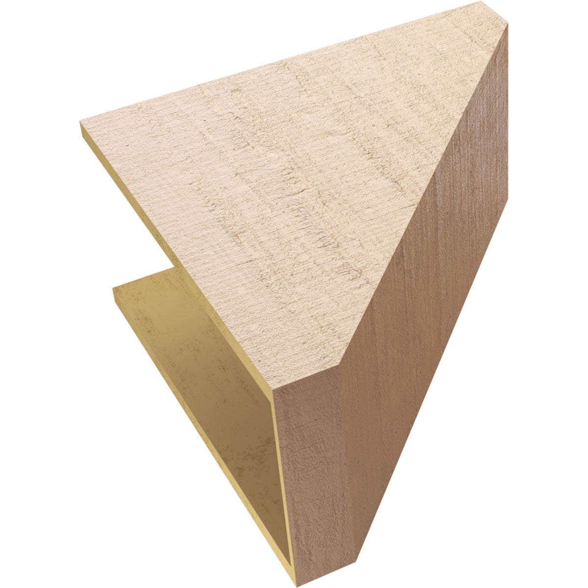 12"W x 24"D x 24"H Classic Concord Rough Cedar Woodgrain TimberThane Corbel, Primed Tan