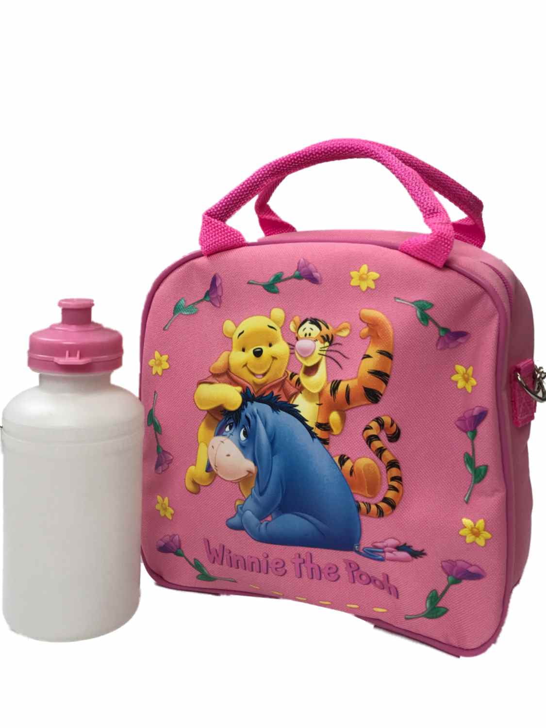 Disney Winnie The Pooh Shoulder Strap Light Blue Insulated Lunch Box School Bag 
