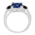 thumbnail image 3 of AoneJewelry 2.20 Carat Tanzanite and Black Diamond Three Stone Ring In 10K Solid Rose, White & Yellow Gold, 3 of 5