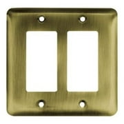 Franklin Brass Rounded Corner Double Decorator Wall Plate, Available in Multiple Colors
