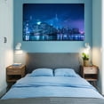 thumbnail image 2 of The Lights Of New York Wall Art City Skyline Picture Canvas Art Downtown Night Framed Painting Wall Decor For Home Office Bedroom Livingroom Ready to Hang, 2 of 6
