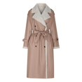 thumbnail image 3 of Women's Casual Double Layer Stand Collar Coat Jacket For Stylish Layering Sk8 Zip Womens Cold Weather Gear Womens Coat Lined Jacket Womens Jackets And Coats Figs Scrub Jacket Women Jacket Women Petite, 3 of 4