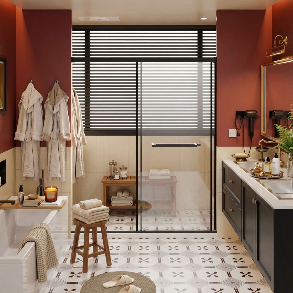 MAYEERTY Frameless Dual Sliding Shower Door, Aluminum Frame, Soft-Close & Waterproof Buffer System, Quick Installation & Heavy-Duty Seal