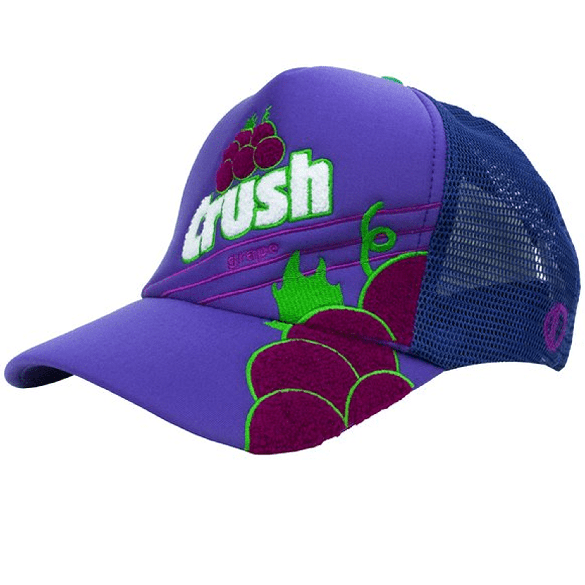 ODD SOX-Grape Crush Trucker Hat-Purple Snapback Cap, Mesh Back, One Size Adjustable