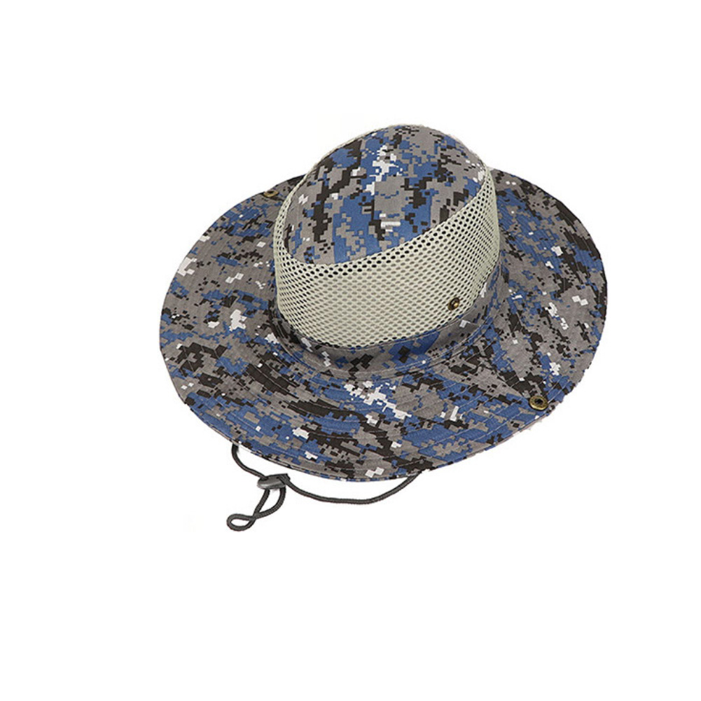 Outdoor Breathable Mesh Camouflage Bucket Hat Sun Protection Fishing ...