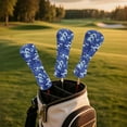 thumbnail image 5 of Yuyamidu Blue Camo Golf Club Head Covers for Drivers, Fairway Woods, and Hybrids, Waterproof Leather Head Covers Camouflage Golf Headcover, 5 of 7