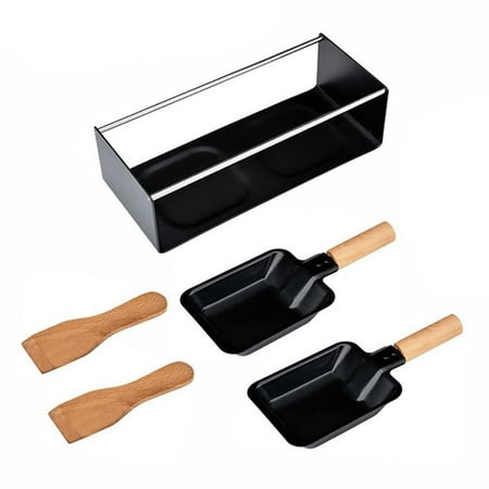 

Fovolat Cheese Melter Pan Small Non-Stick Candlelight Pan with Spatula Portable Non-Stick Mini Roaster Baking Tray Stove Set Convenient Grill Plate Accessories safety