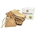 thumbnail image 3 of Mandala Crafts Natural Burlap Drawstring Gift Bag, Linen Pouch for Party Favor, Jewelry, Wedding, Candles, Tea, Coffee; 20 PCs, 3 of 7