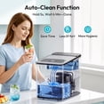 thumbnail image 3 of EUHOMY Countertop Ice Maker, Portable Bullet Ice Maker with 2 Ice Sizes & Self-Cleaning, 26.5 Lbs/24H, GrAy, 3 of 10