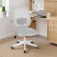 thumbnail image 2 of BestOffice Home Office Chair, Lumbar Support Breathable Ergonomic, Flip Up Armrests for Conference Room, Grey, 2 of 7