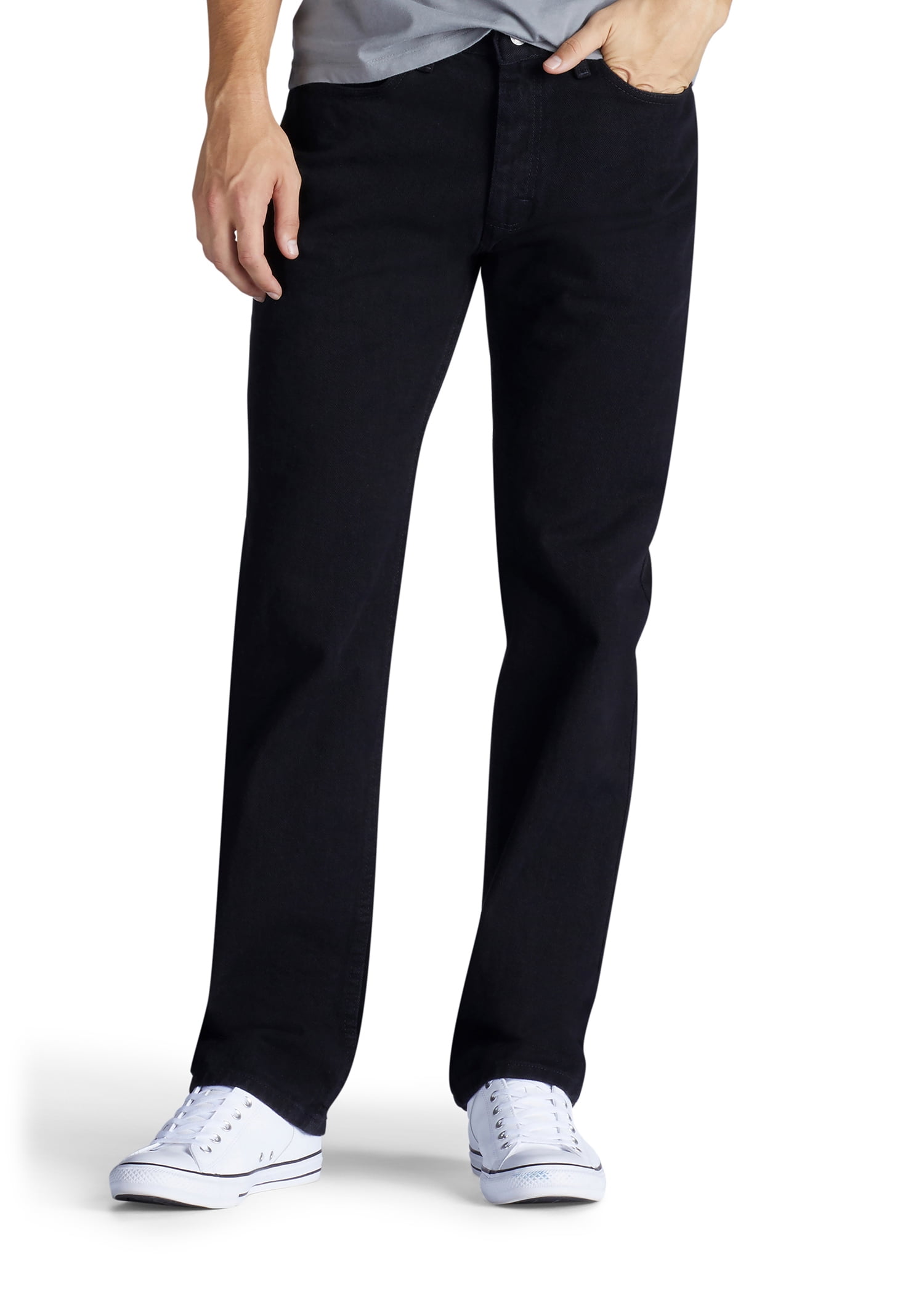 mens black jeans regular fit