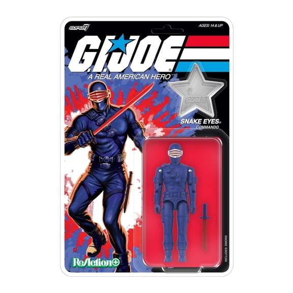 Open Box G.I. Joe ReAction+ Wave 08 (250th/Walmart XCL) - Snake Eyes (America's 250th Anniversary)