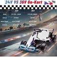 thumbnail image 3 of 24V 9AH Electric Go Kart with Adjustable Seat,Licensed BMW 7.5 MPH Drift Kart for Kids Age 6-12, 2 * 200W Motors, Drift Mode and 2 Speed, Red, 3 of 10