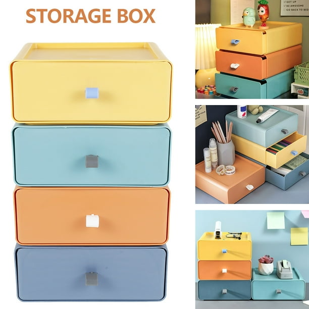 Willstar Desktop Drawer Type Storage Box Case Desk Top Shelf Stackable File Household Cabinets Organizer Com Household Storage Cabinets Organizer, Stackable Desk Drawers