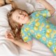 thumbnail image 5 of Balery Yellow Lemon Conjunto de Pijama Infantil de Manga Corta con Estampado – Ropa de Dormir de Algodón Suave-Large, 5 of 6