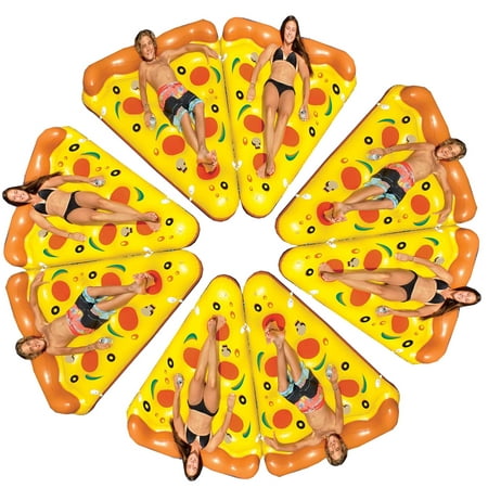 8-Pack Of Swimline Inflatable Pizza Rafts To Make A Whole Pizza | 8 x (Best Way To Make Pizza)