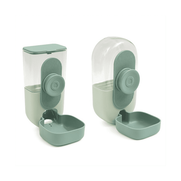 Symkmb Hanging Automatic Pet Food Water Dispenser, Auto Gravity Pet Feeder and Waterer Set, Cage