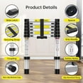 thumbnail image 5 of DSstyles 6.5 Ft Telescoping Ladder, 330lbs Capacity Aluminum Extension Ladder with Locking Mechanism and Non-Slip Feet, Portable Folding Ladder, Multi-Purpose Collapsible Ladder for RV, Home, Office, 5 of 7