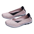 thumbnail image 2 of YLYL Women's Woven Sneakers Lightweight Breathable Mesh Slip on Walking Running Shoes, 2 of 8
