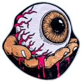 thumbnail image 1 of Alfombra de área con forma de globo ocular espeluznante, 31,5 x 31,5 pulgadas, alfombra de baño con temática de terror con respaldo antideslizante, alfombra de piso con decoración de Halloween espeluz, 1 of 5