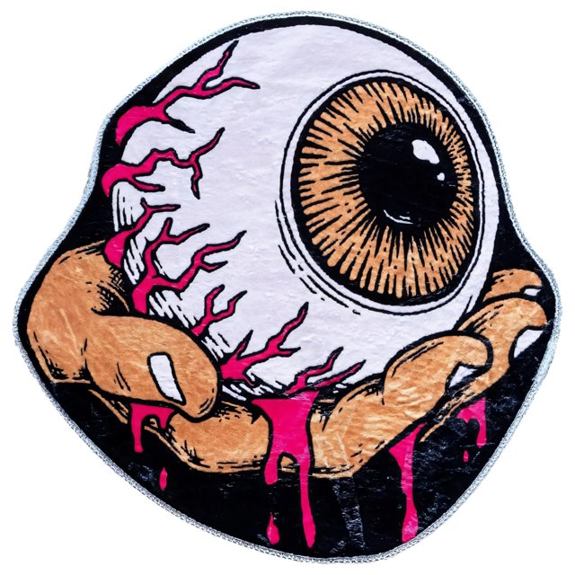 Alfombra de área con forma de globo ocular espeluznante, 31,5 x 31,5 pulgadas, alfombra de baño con temática de terror con respaldo antideslizante, alfombra de piso con decoración de Halloween espeluz
