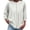 White, variant on Women's Half Button Crinkle Blouse, 3/4 Sleeve Casual Solid Color Top, Lightweight Loose Fit Round Neck Tunic for Beach Vacation, Daily Wear, and Casual Outfits Blue L