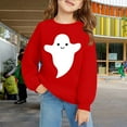 thumbnail image 2 of Mercatoo Halloween Gho𝐬t Sweatshirts for Teen Crew Neck Long Sleeve Pullover Sweatshirts Tops Tween Cute Fall Sweater Clothes, 2 of 3